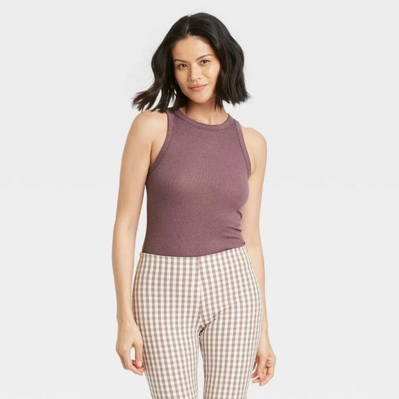 a new day Tops - A New Day Small Purple Tank Top High Neck Knit NWT